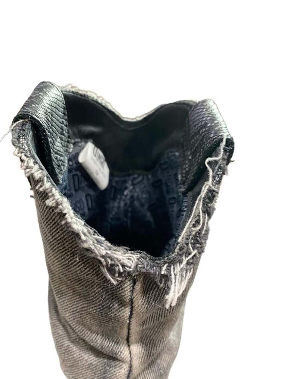 Dingo Denim Dream Leather Bootie Size 7M Black Snake Snip Toe - Picture 5 of 9